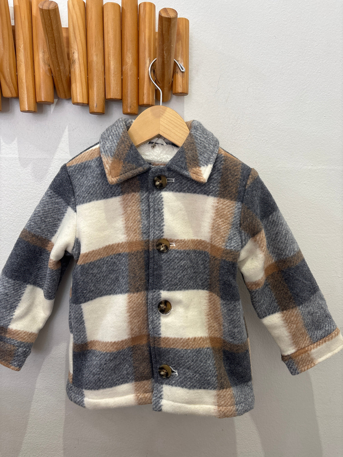 Fur-lined shirt jacket 18-24m