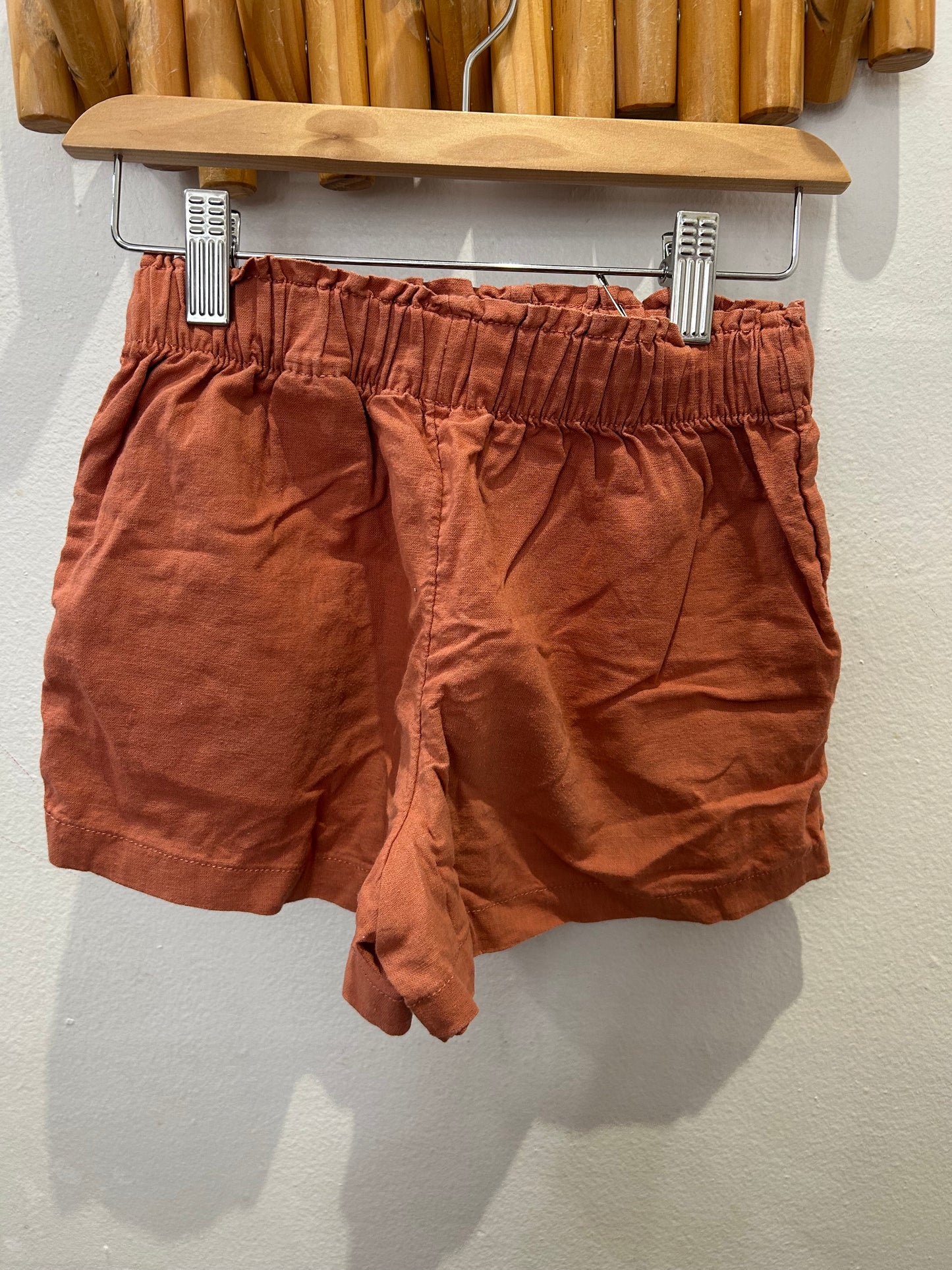 Rust linen shorts 6-7y