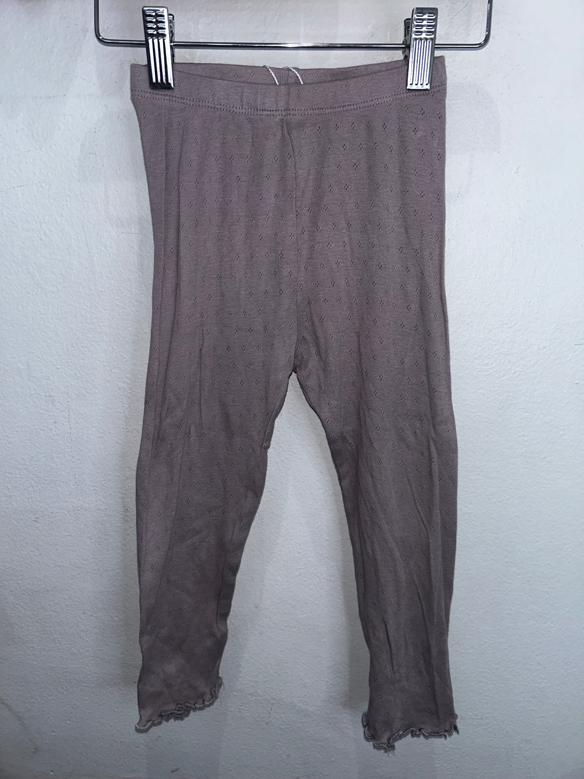 Mauve embossed leggings 3-4y