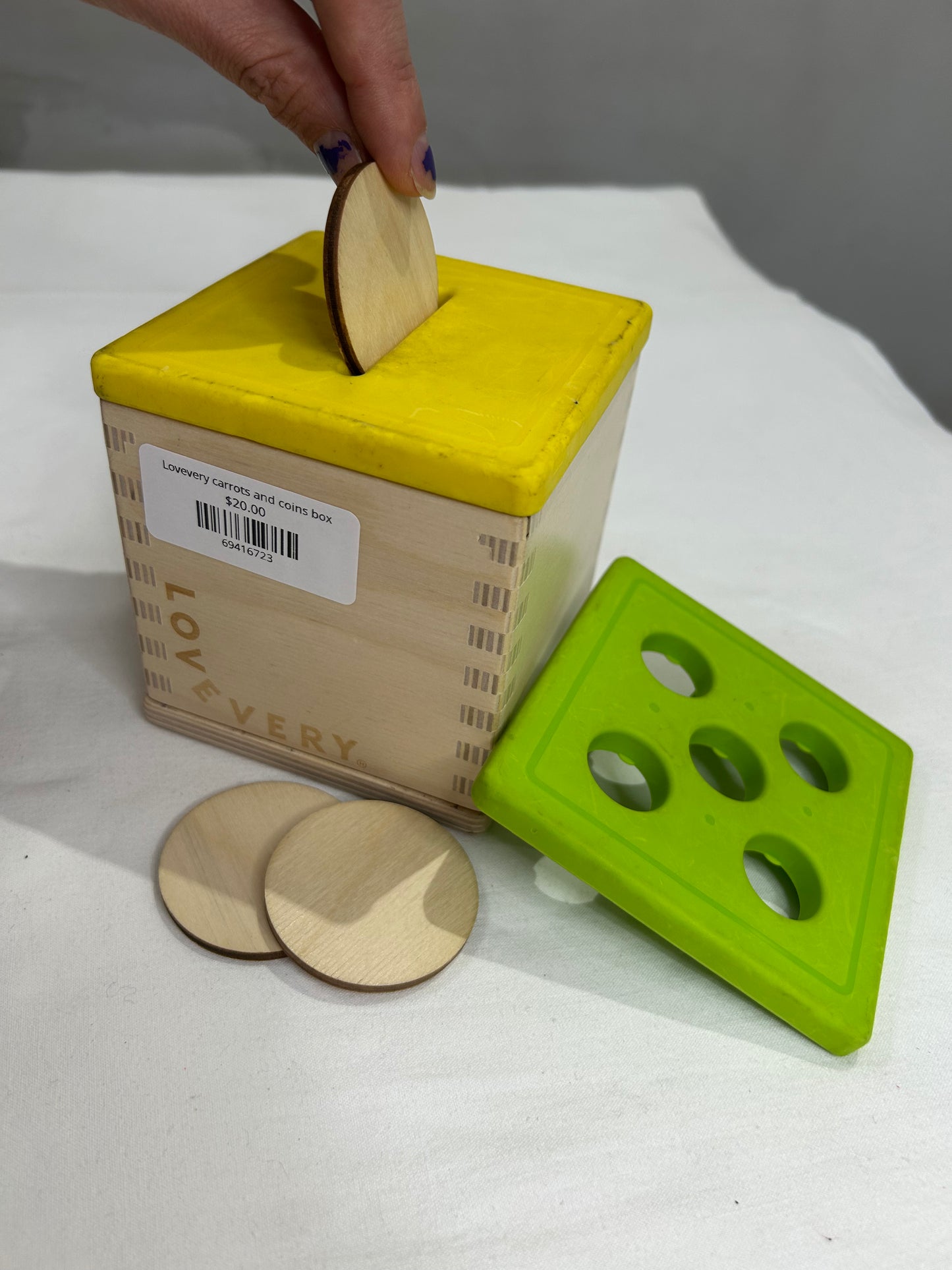 Lovevery carrots and coins box