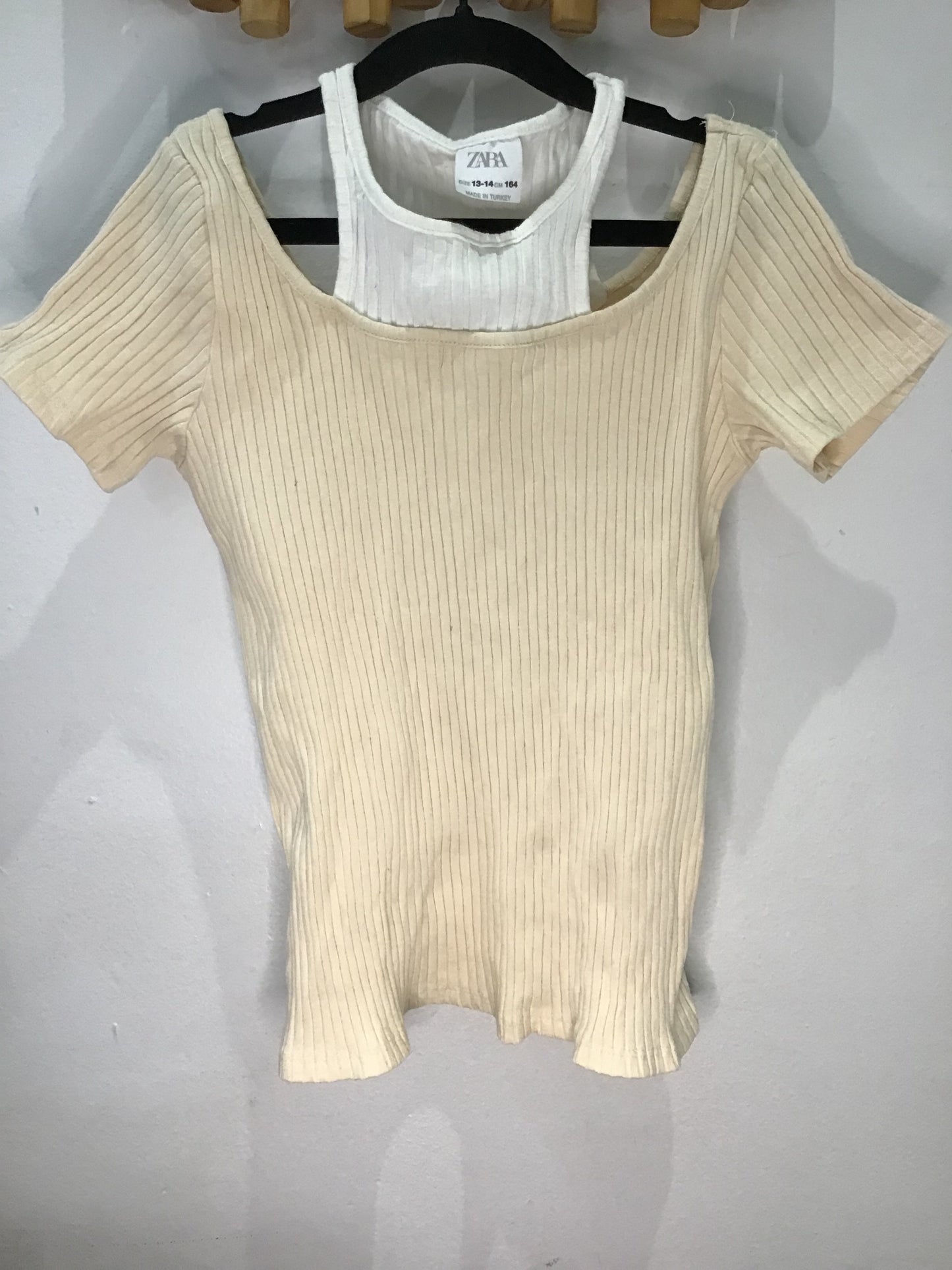 Tee ribbed double-layer 13-14y