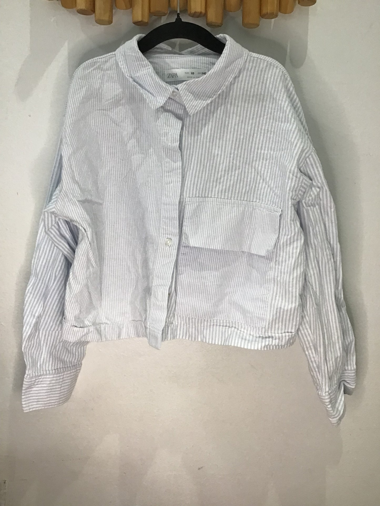 Shirt cropped seersucker 10y