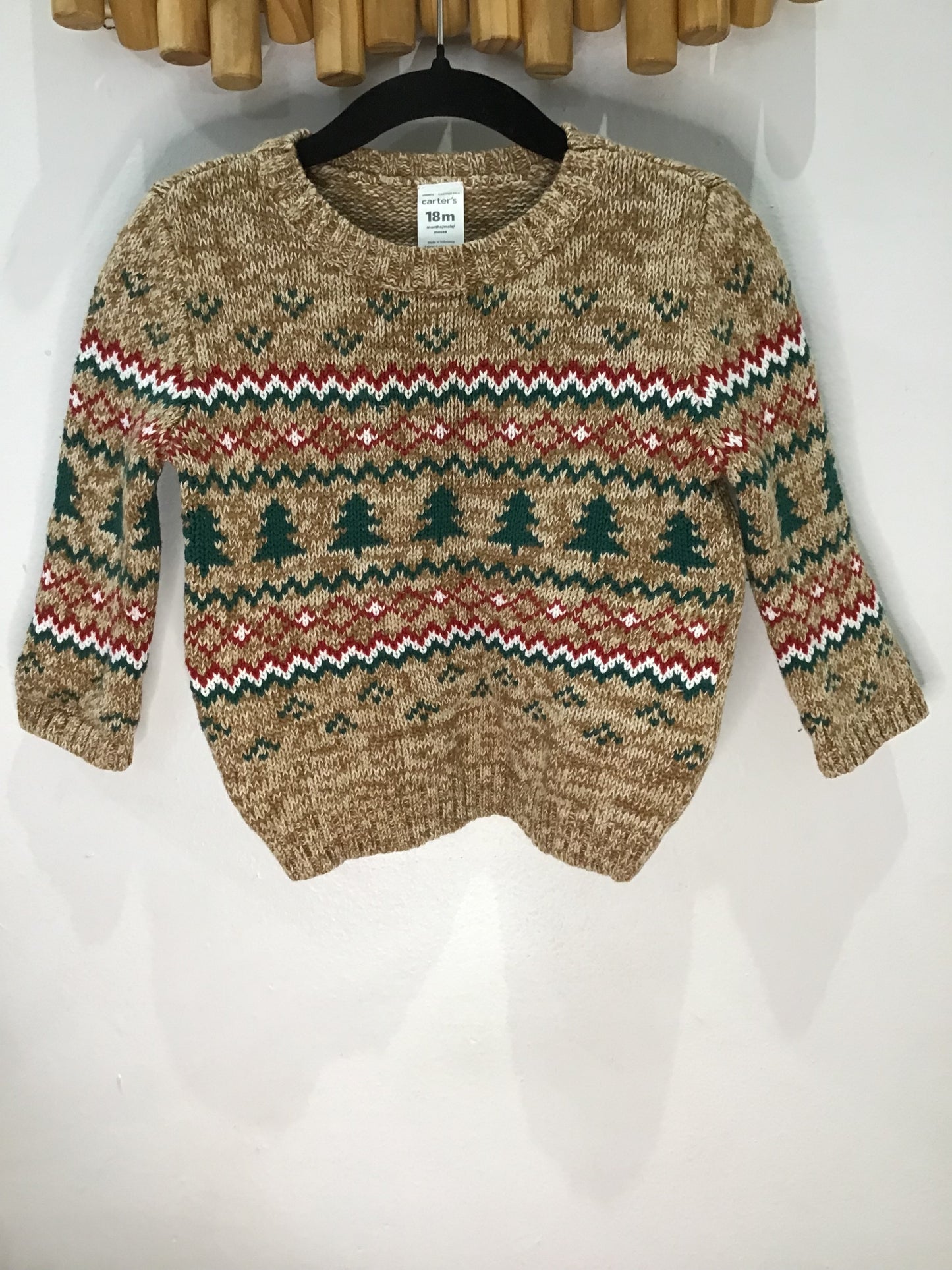 Sweater brown print 18m
