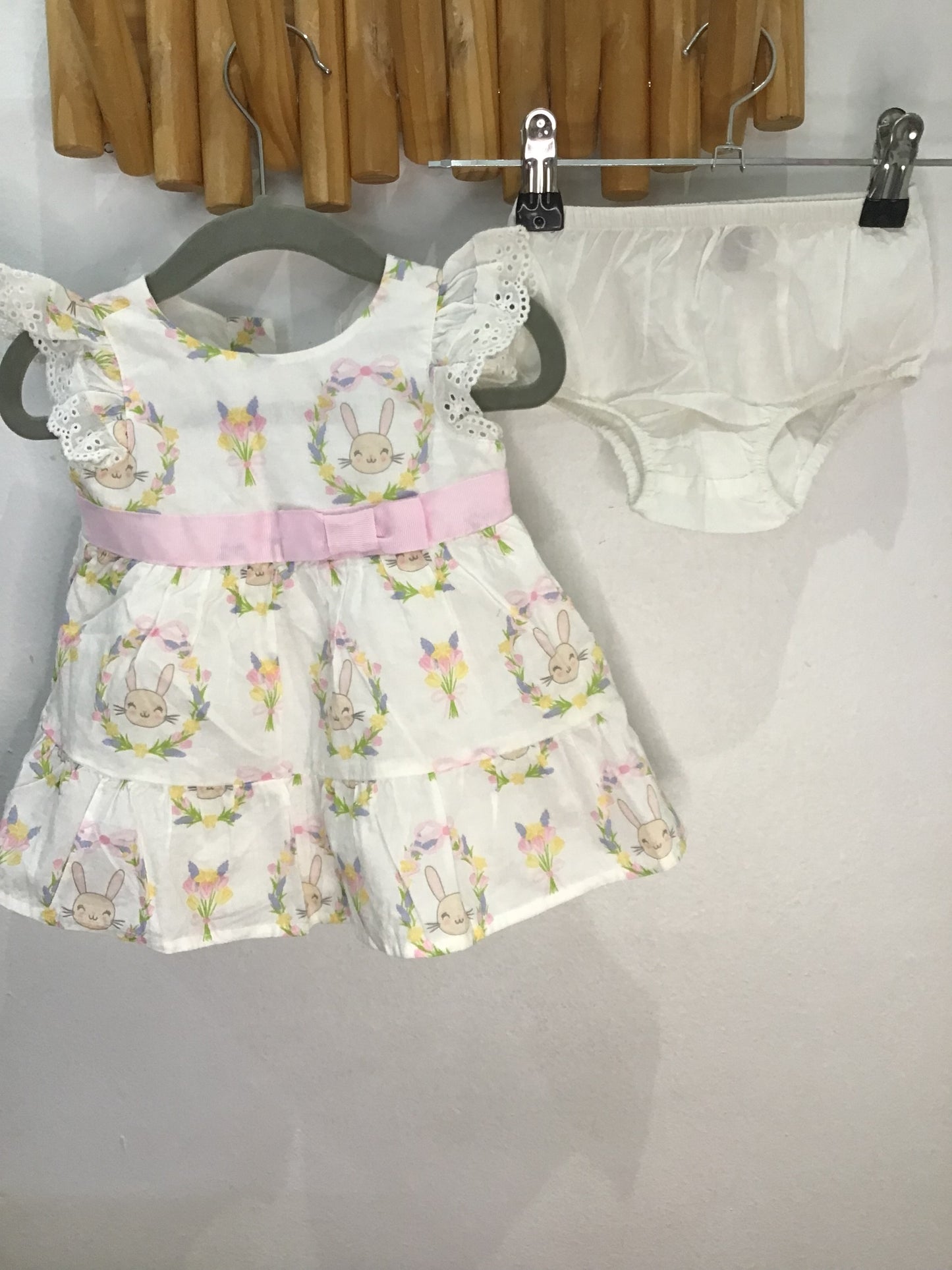 Dress bunny poplin 0-3m