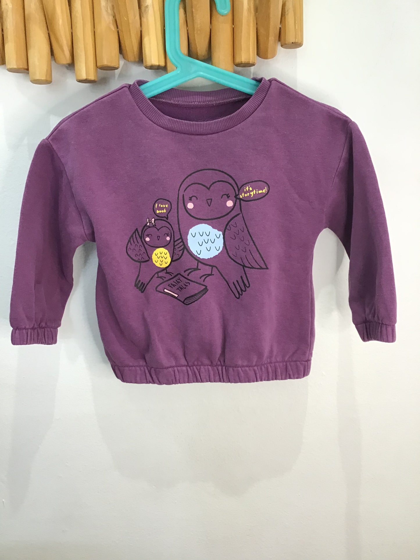 Sweater storytime owls 12-18m