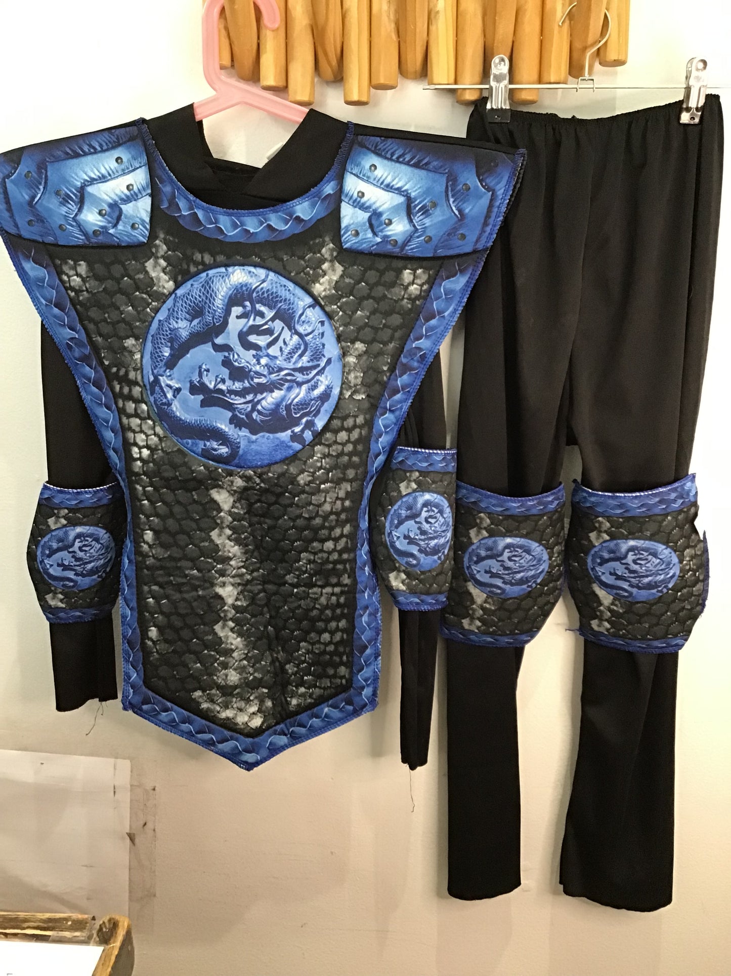 Blue superhero dress-up costume 4-6y