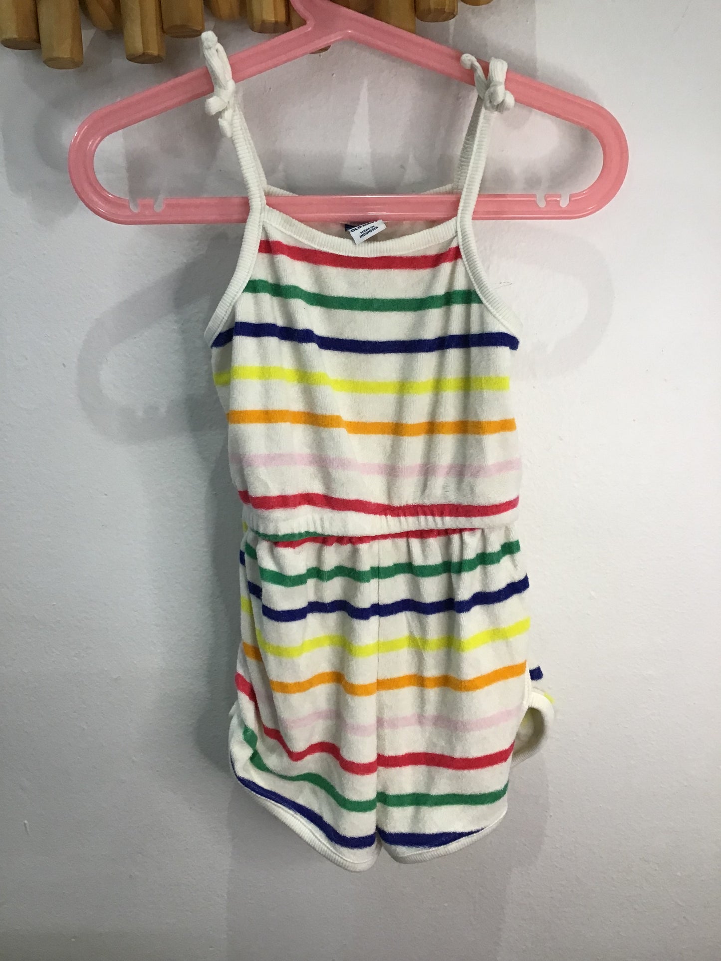Romper shorty terry stripes 4y