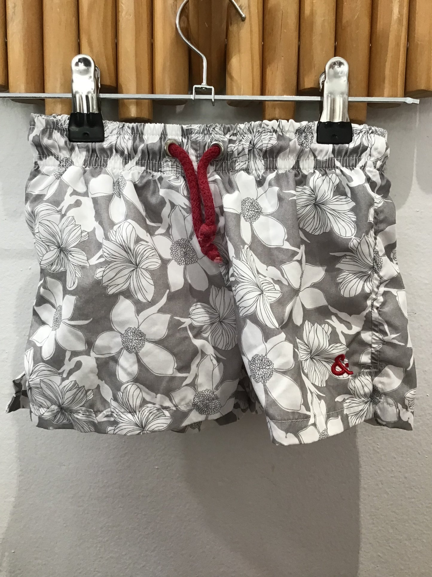 Grey flowers swimshorts 2-3y