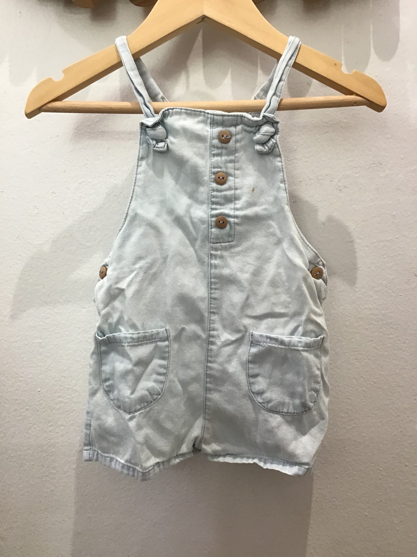 Chambray shorty overalls 1-3m