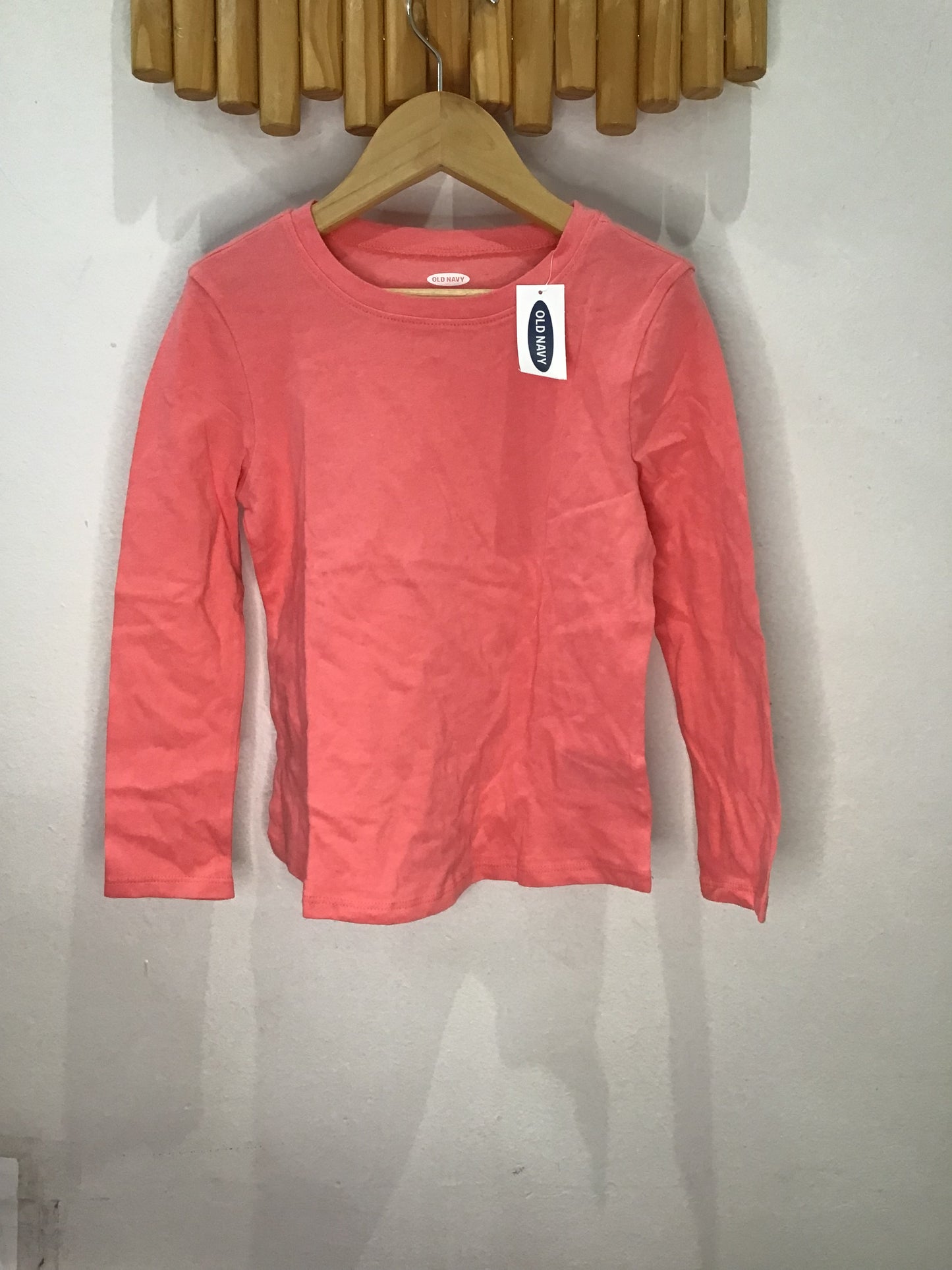 Tee peach longsleeve 5y NEW
