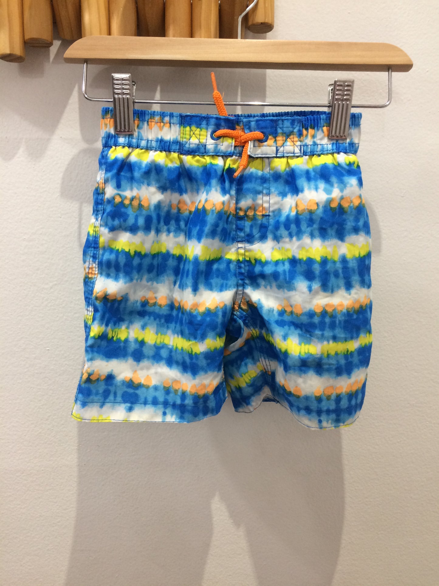 Blue tie-dye style swimshorts 2y