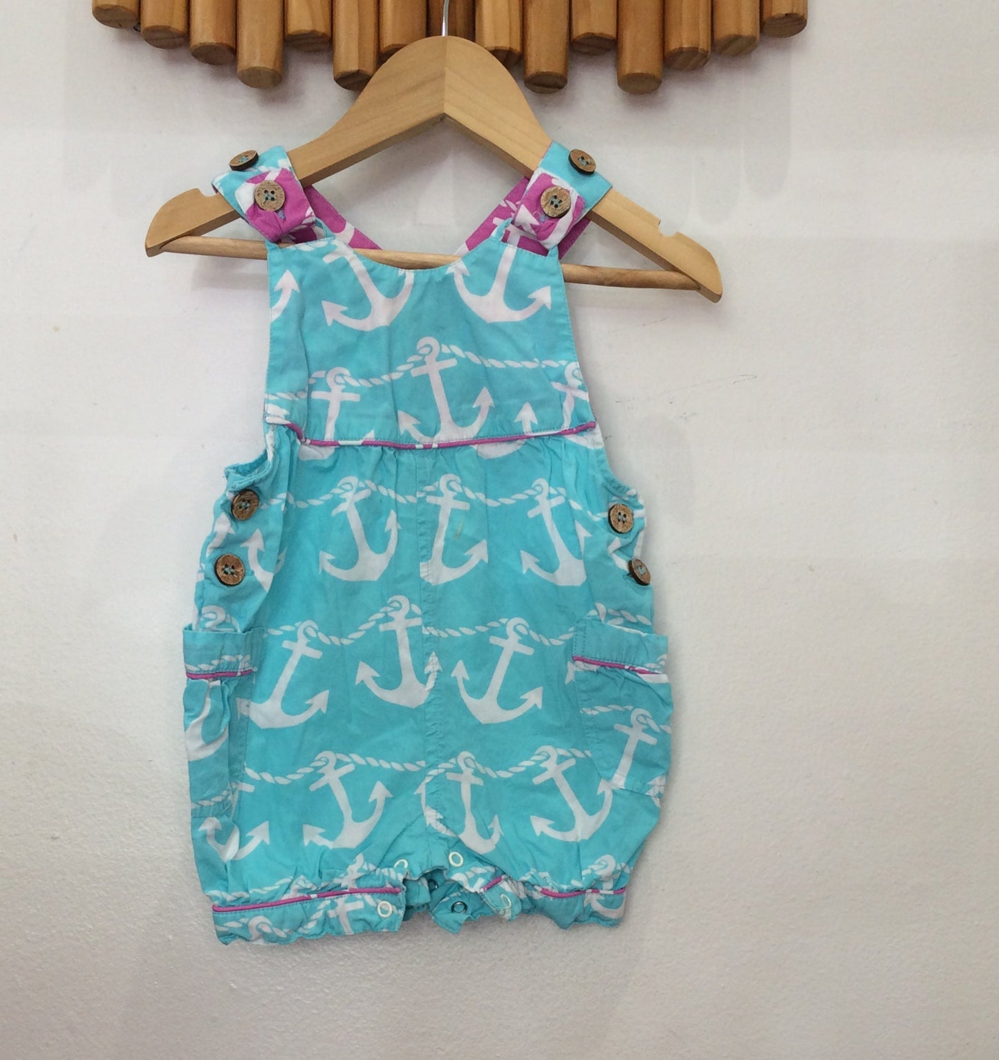 Kite organic anchors shorty romper 3-6m