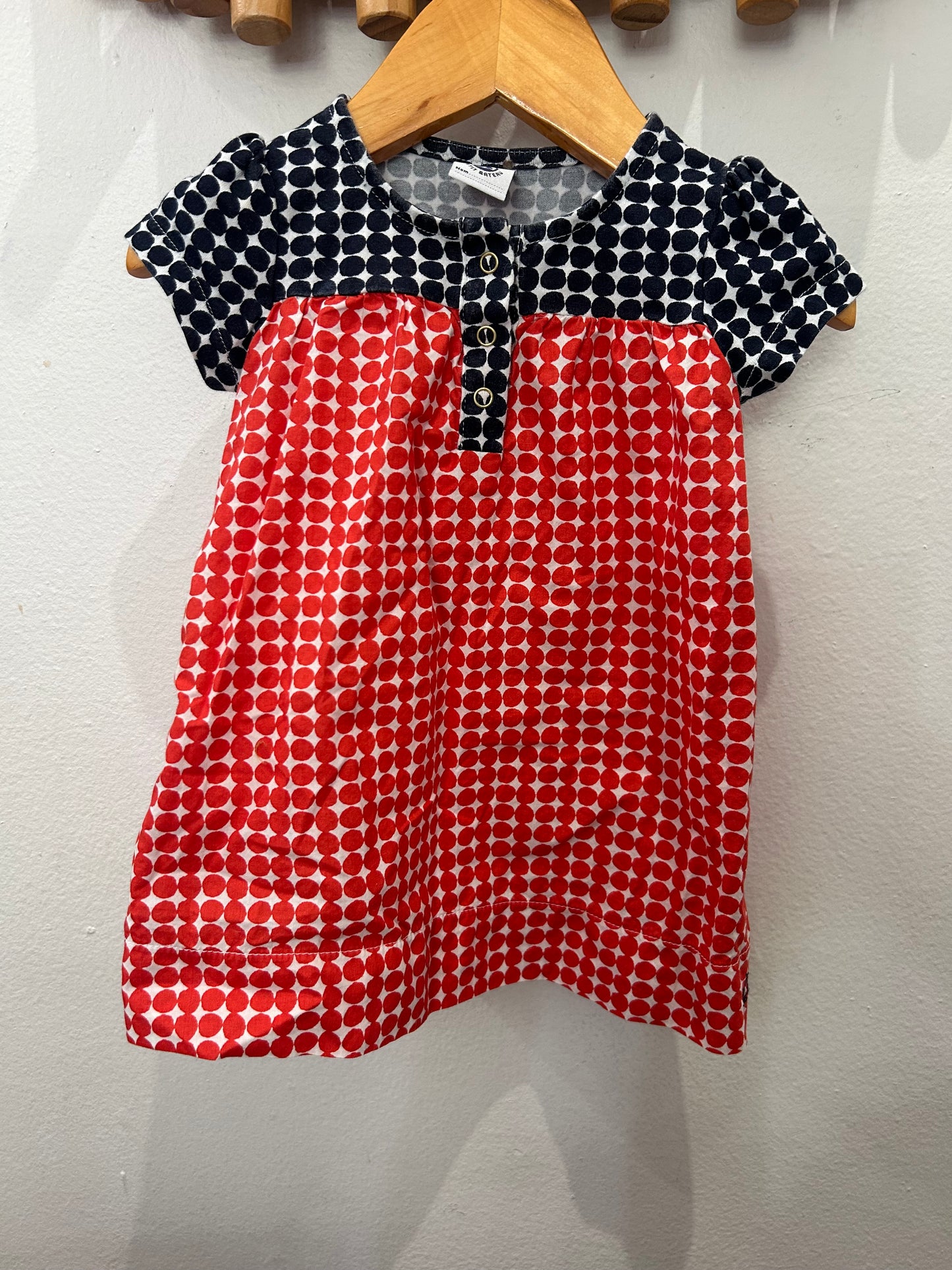 Petit Bateau red dress 6m