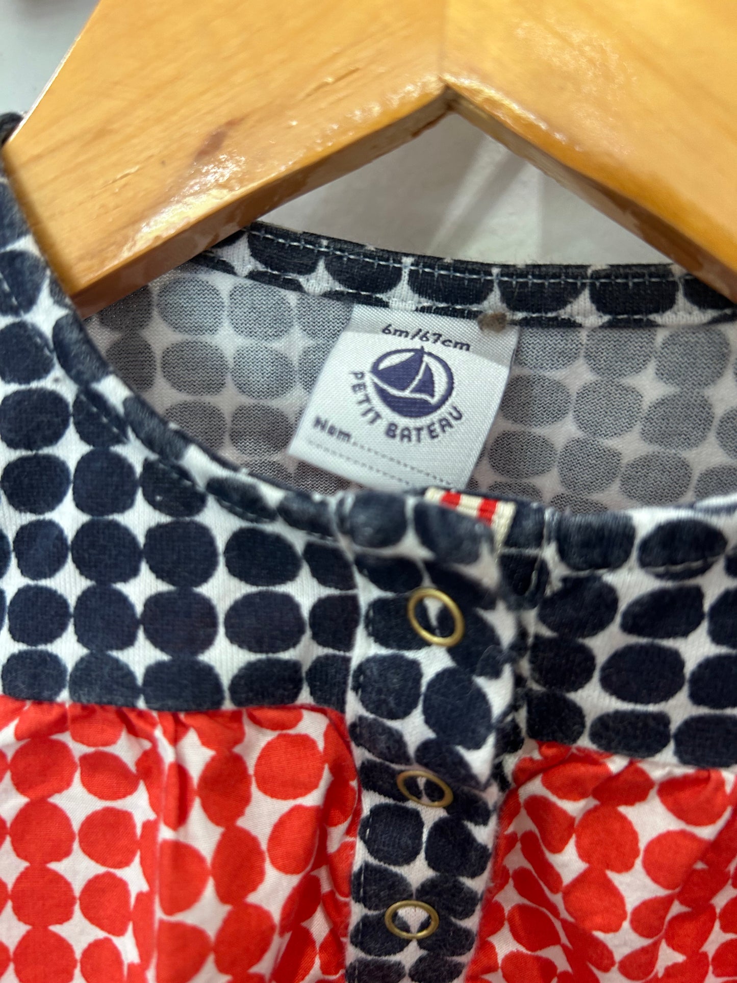 Petit Bateau red dress 6m