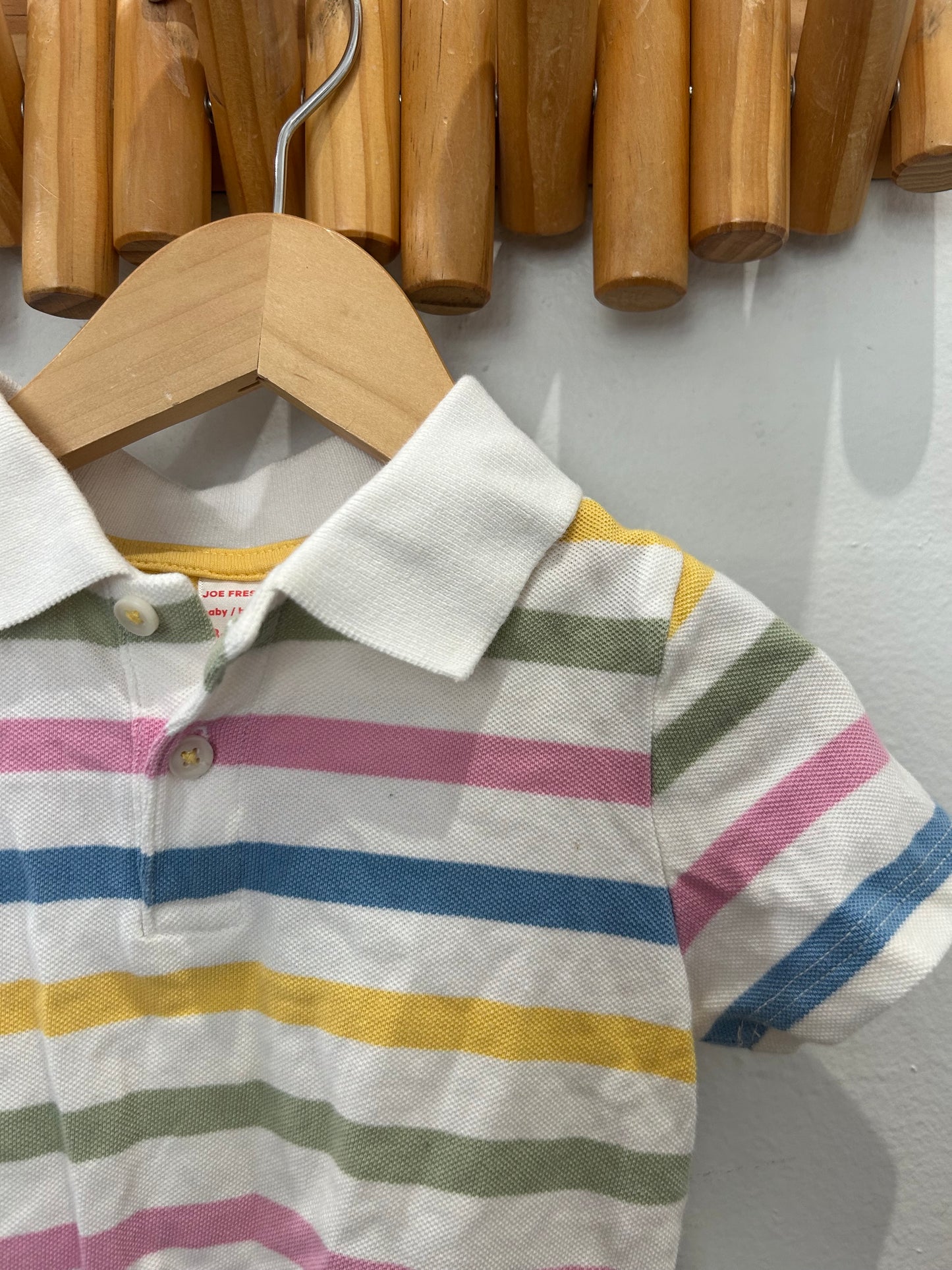 Tee pastel striped polo 18-24m