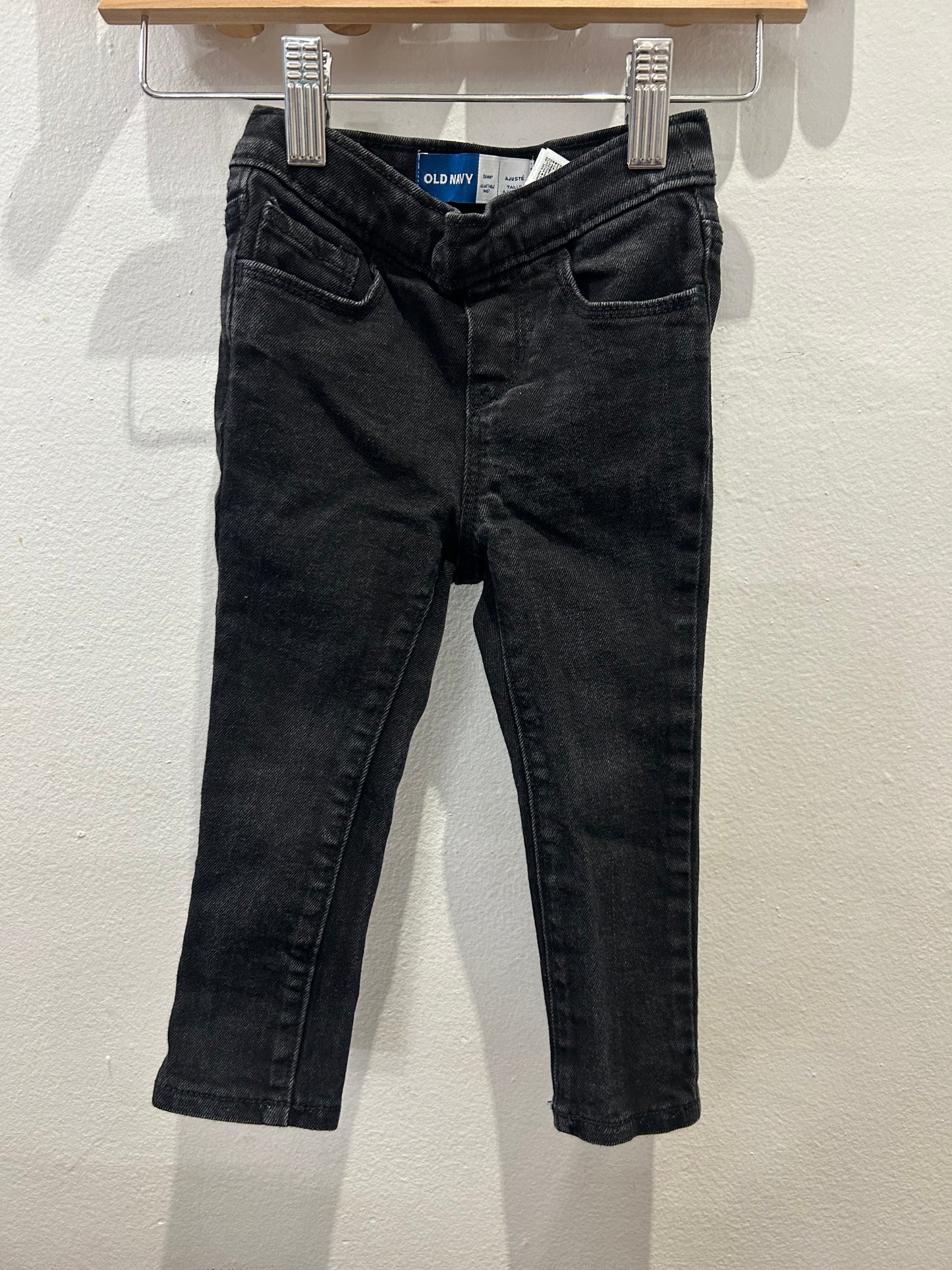 Pants- black pull-on skinny jeans 2y