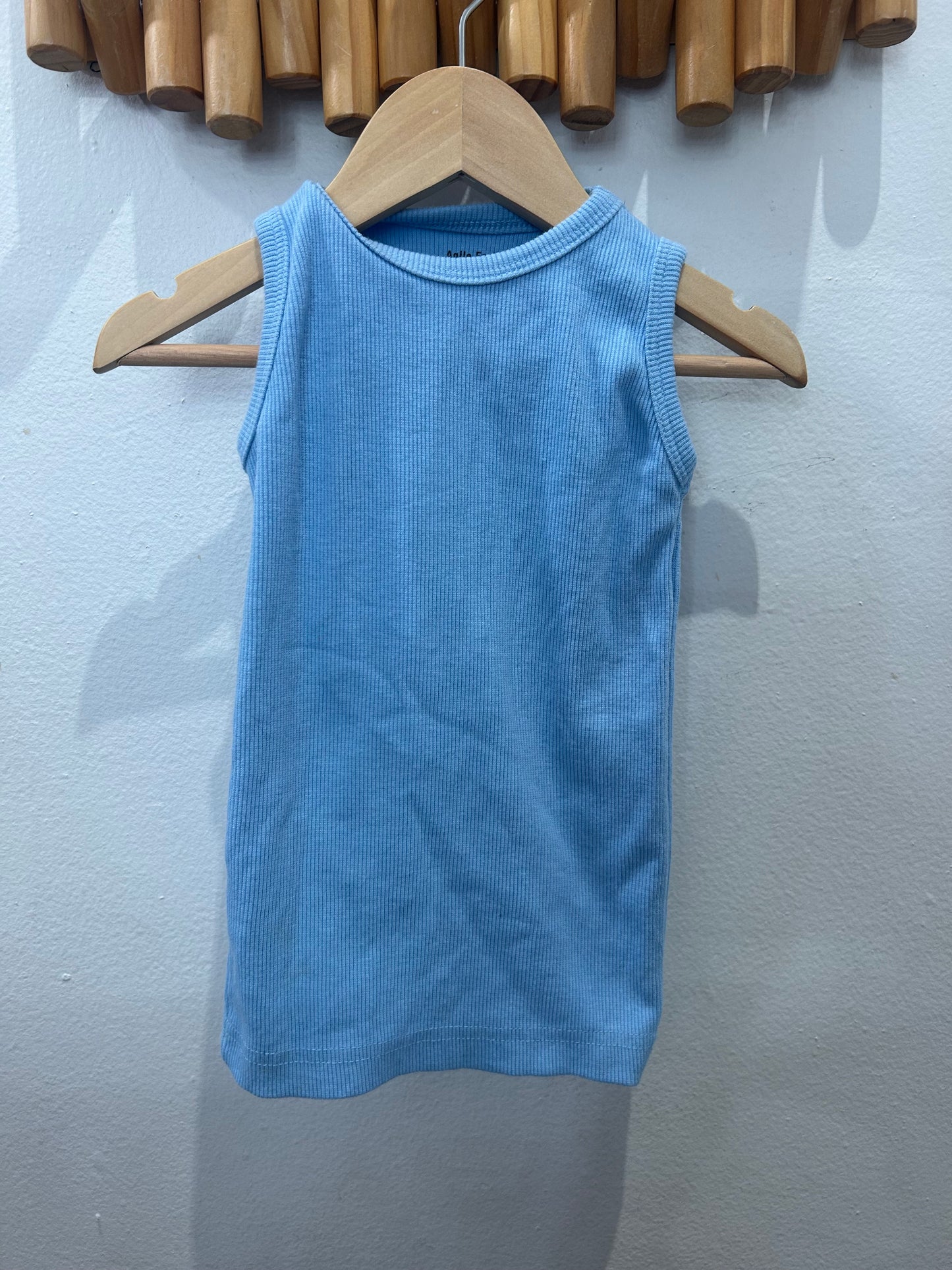 Tanktop- fitted blue 1y