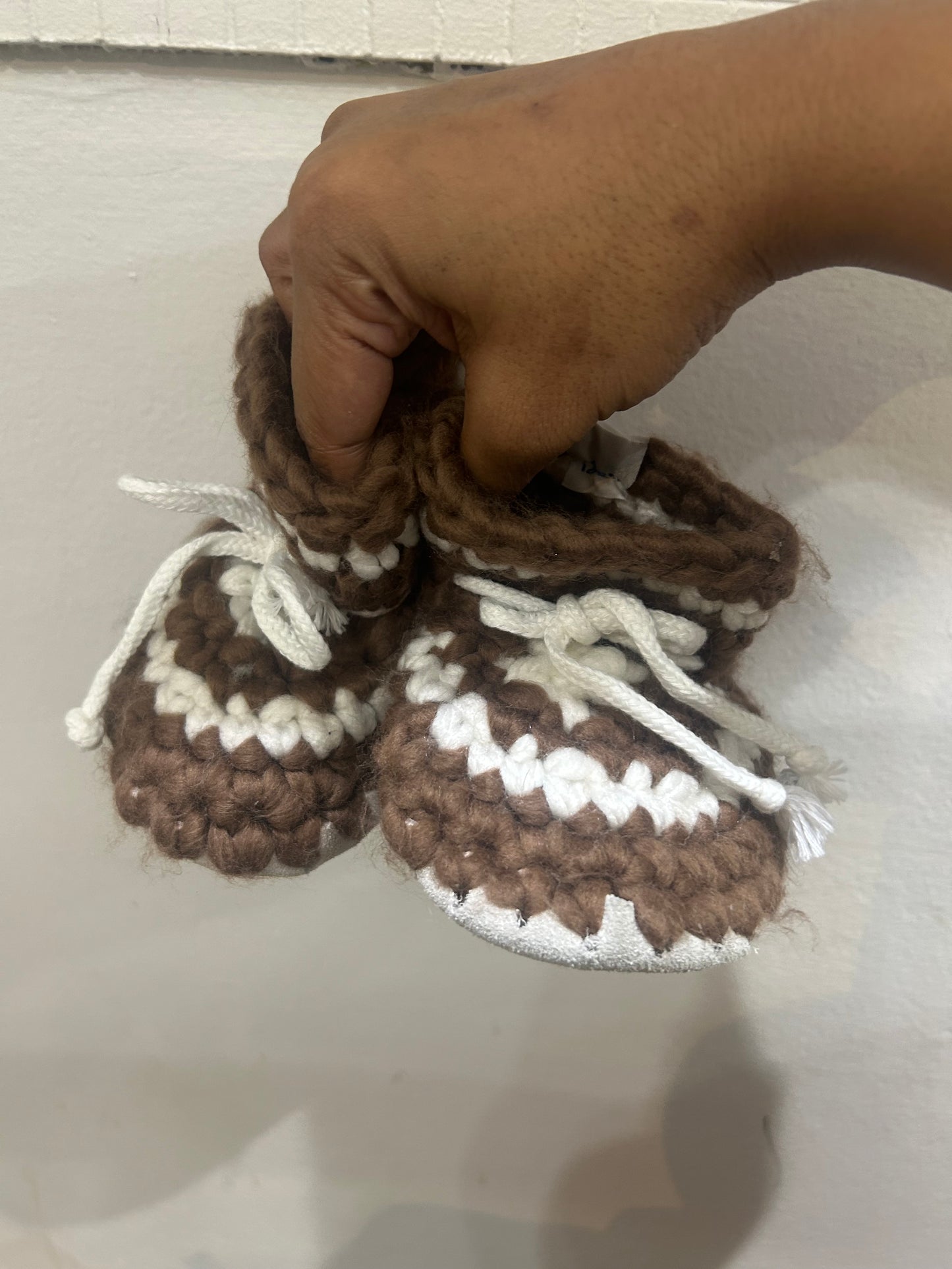 C6 brown wool booties