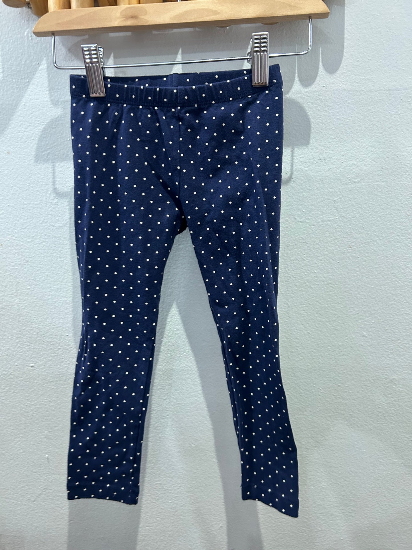 Pants blue dots leggings 4y