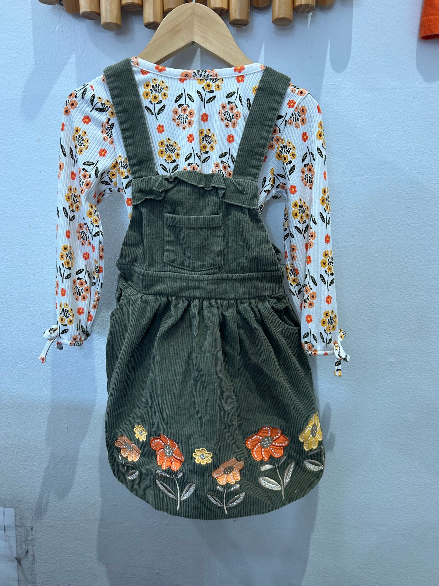 Floral tee and skirt romper 3-4y