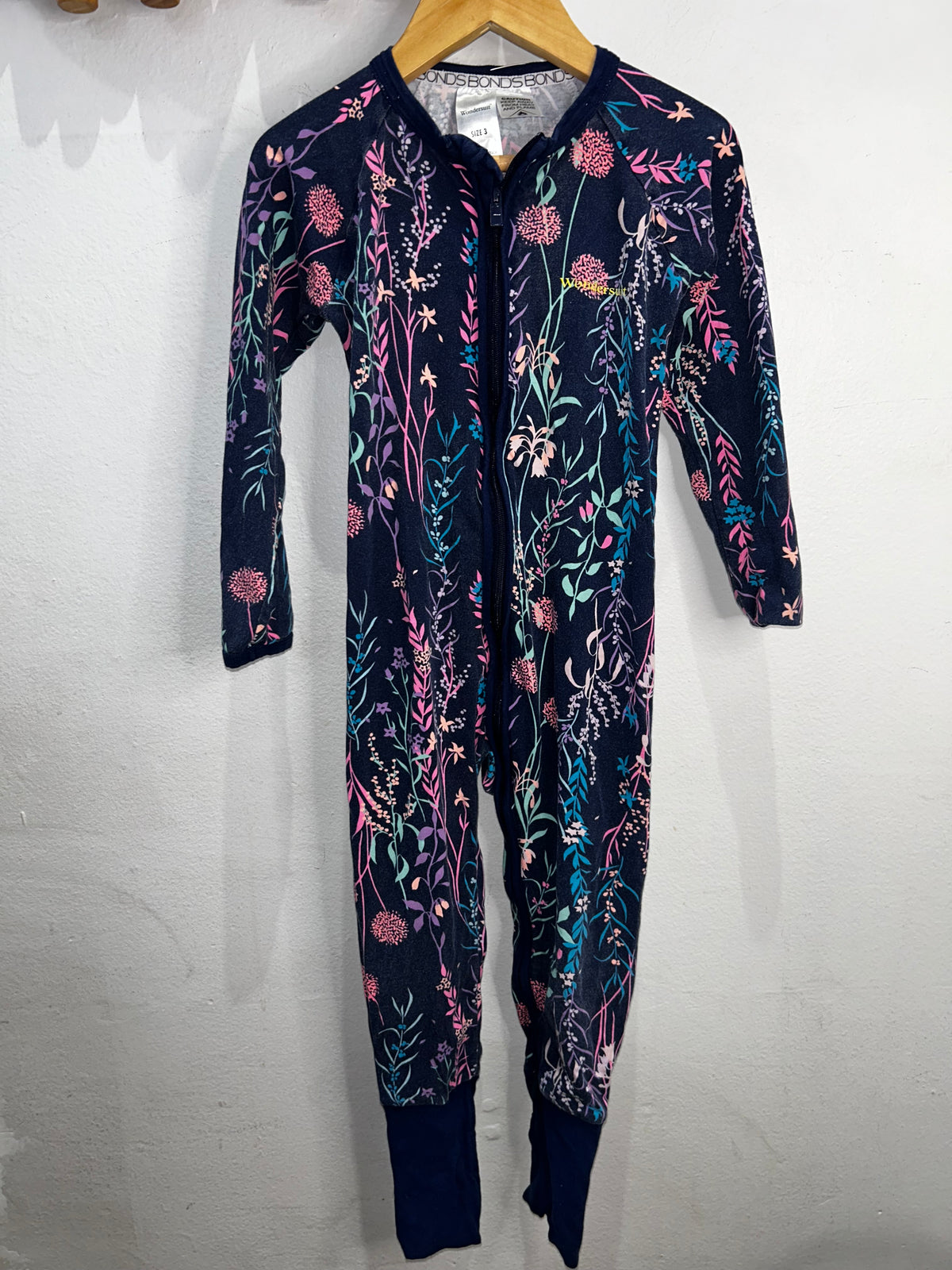 Bonds Wondersuit blue floral 3y*