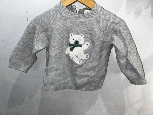 Grey sweater set with bear 9m