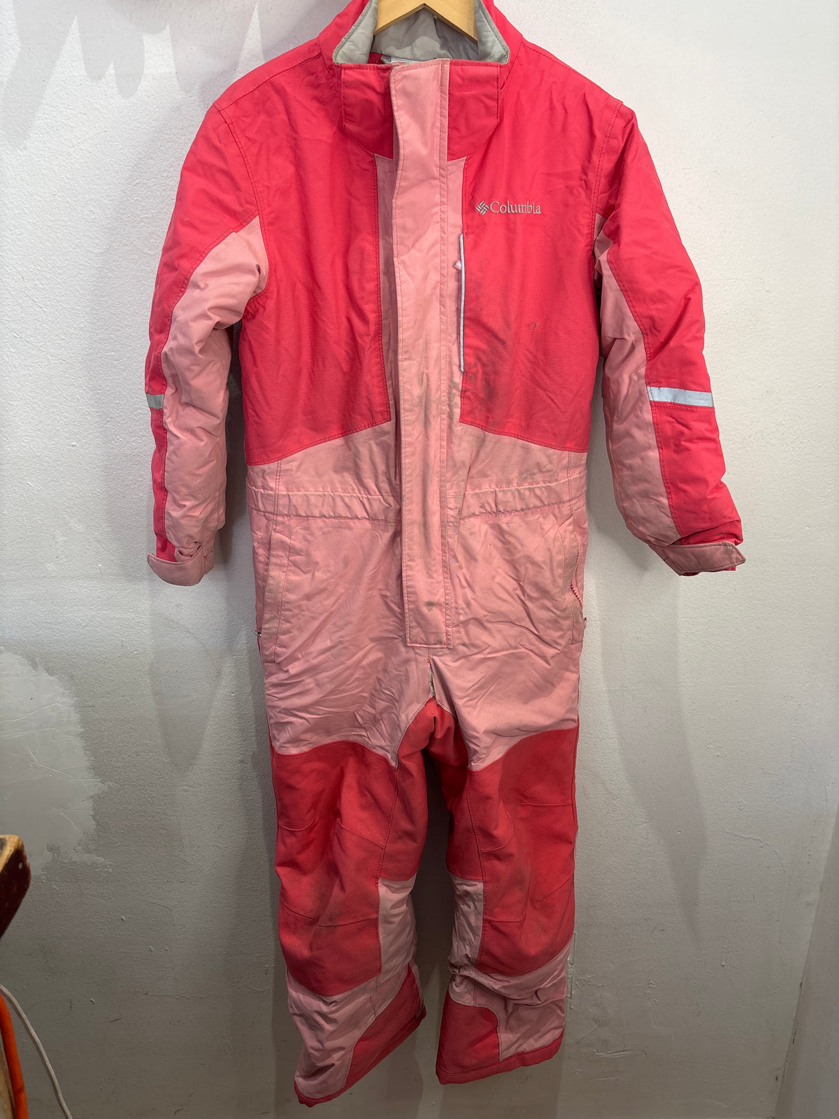 Columbia pink snowsuit 8y*
