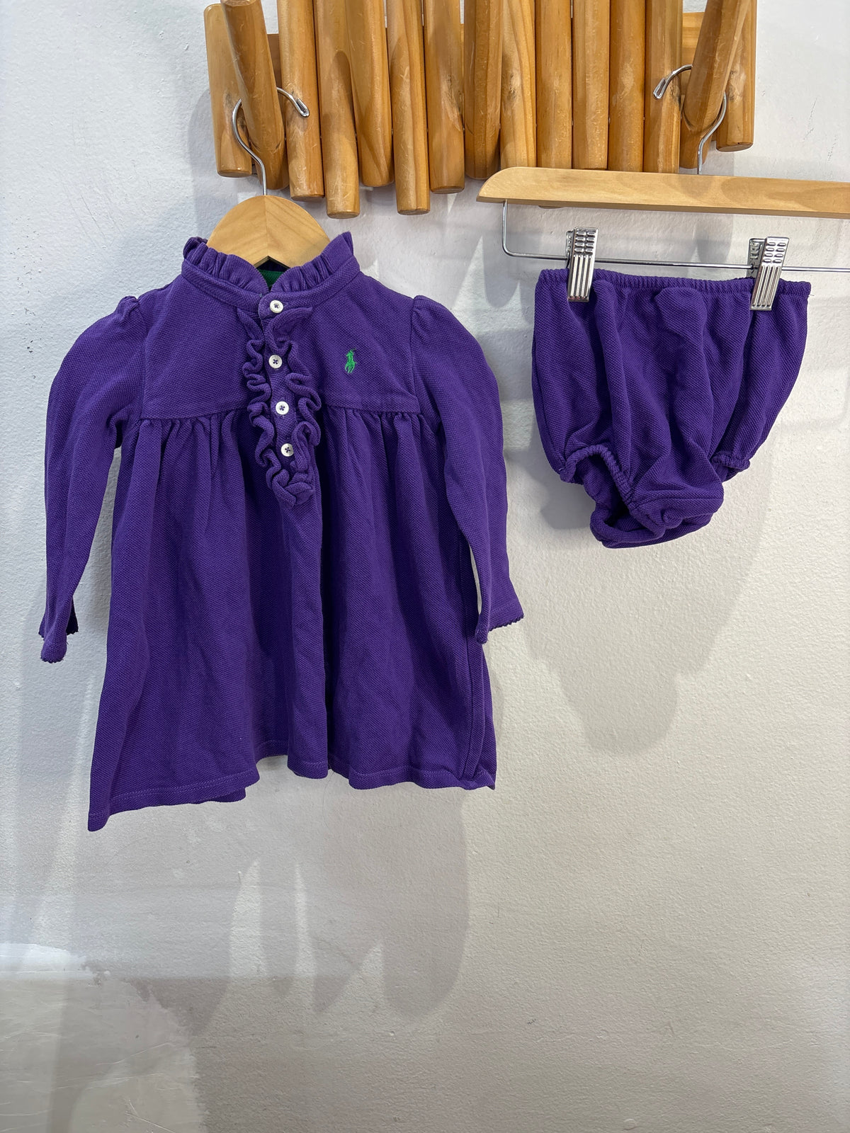 Purple polo dress 9m