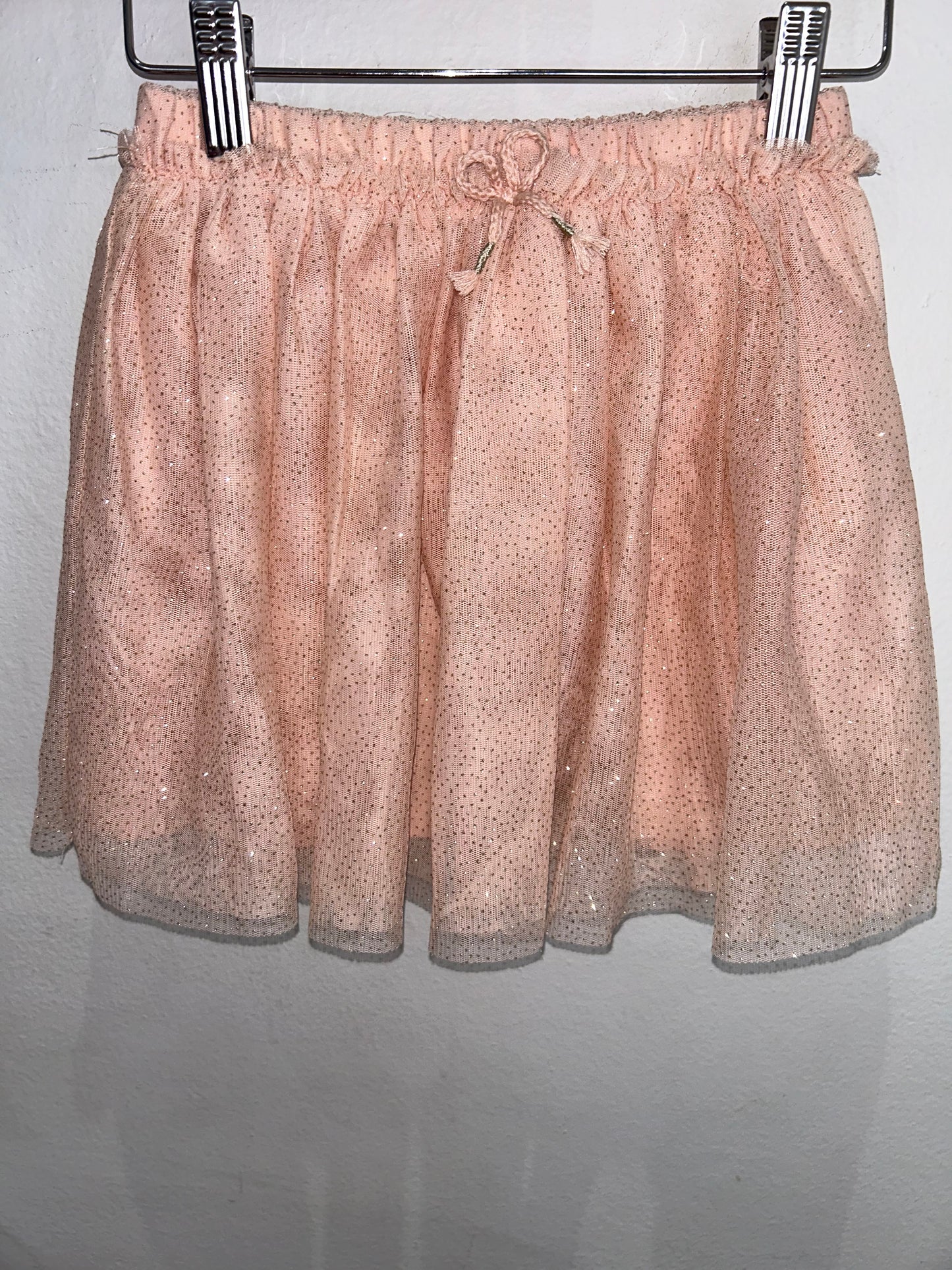 Peach sparkly tulle skirt 4-6y