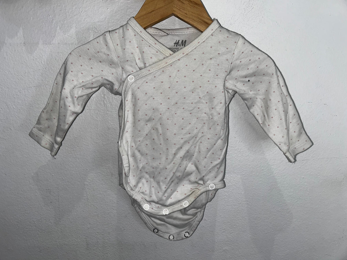 Pink dots onesie 2-4m