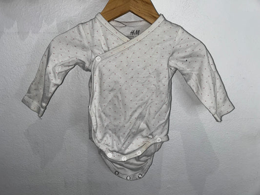 Pink dots onesie 2-4m