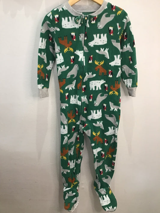 Winter animals fleece sleeper 3y