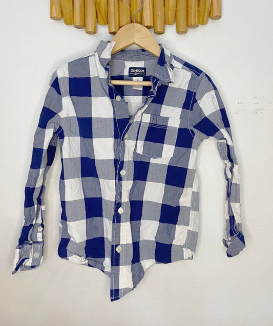 Blue checkered shirt 8y