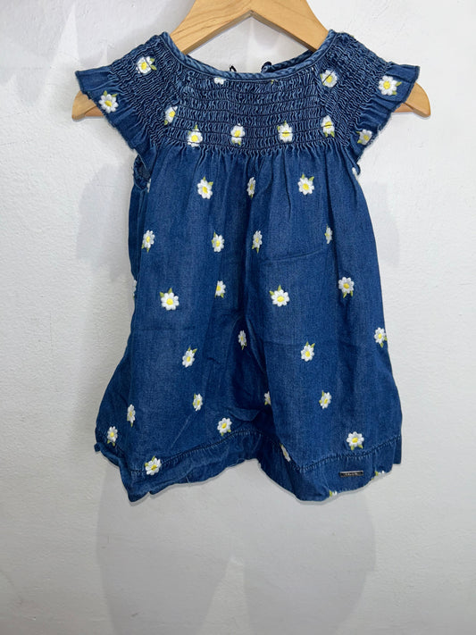 Mayoral smocked embroider dress 12m