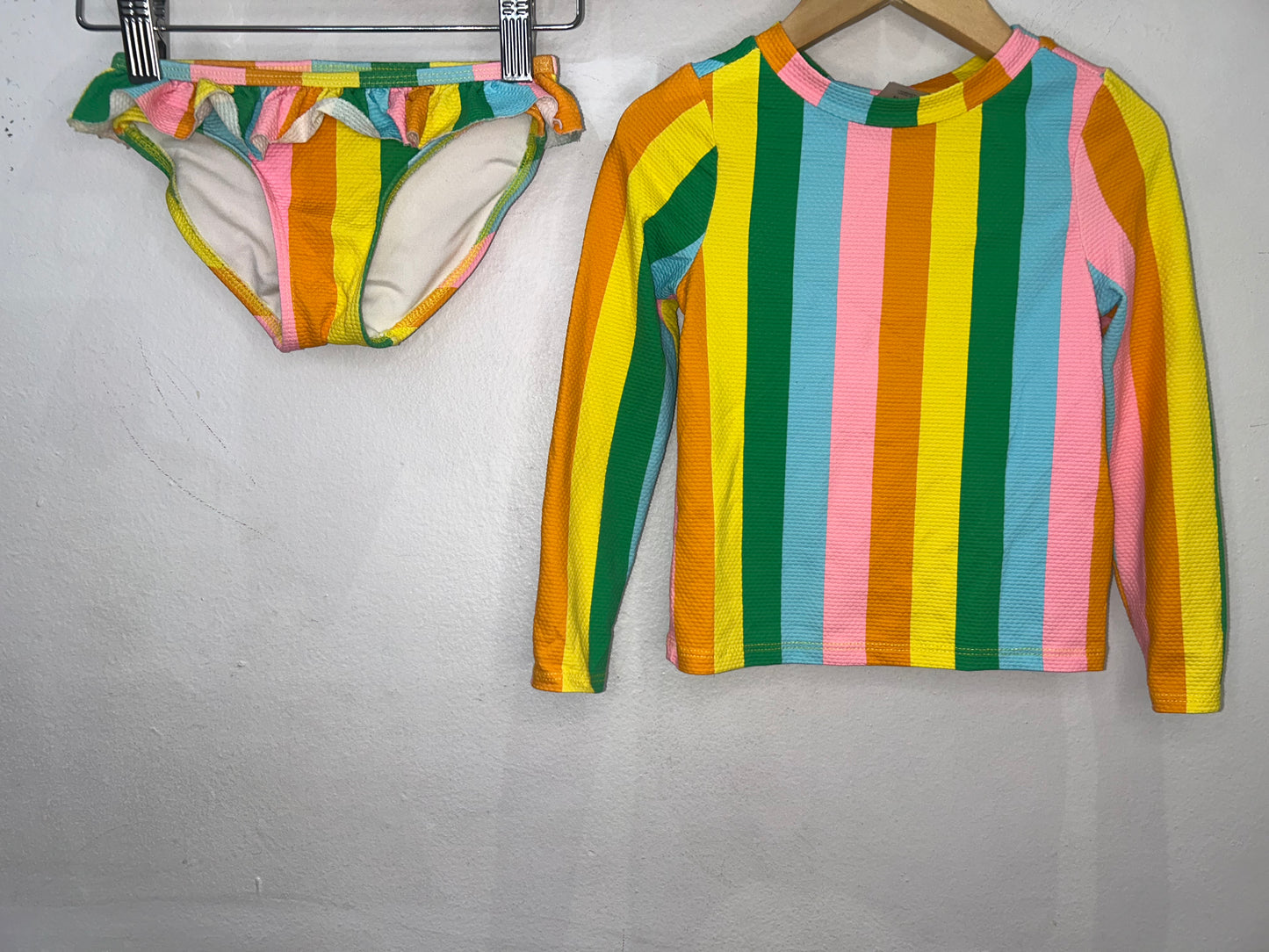 Bright thick stripes swimsuit 3y
