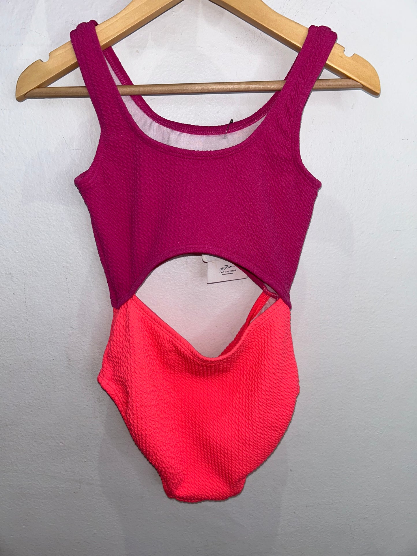 Color block cut-out swimsuit 6-7y