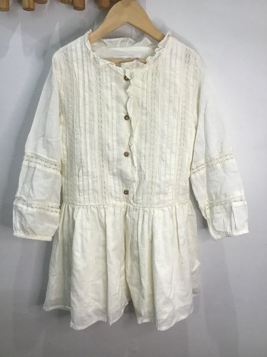 Dress cream lace 6y