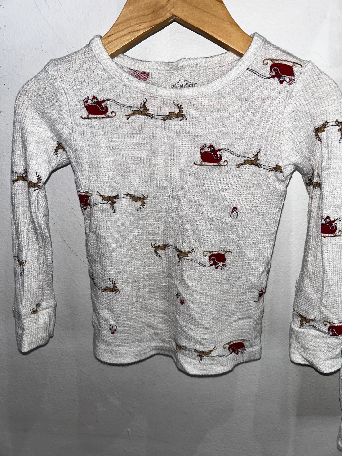 Waffle Santa pyjamas 2y