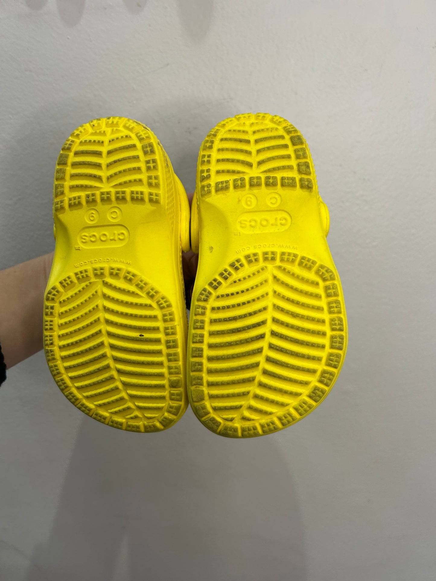 C9 yellow Crocs