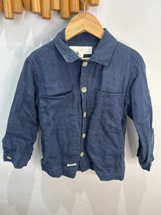 Navy chore shirt 3y