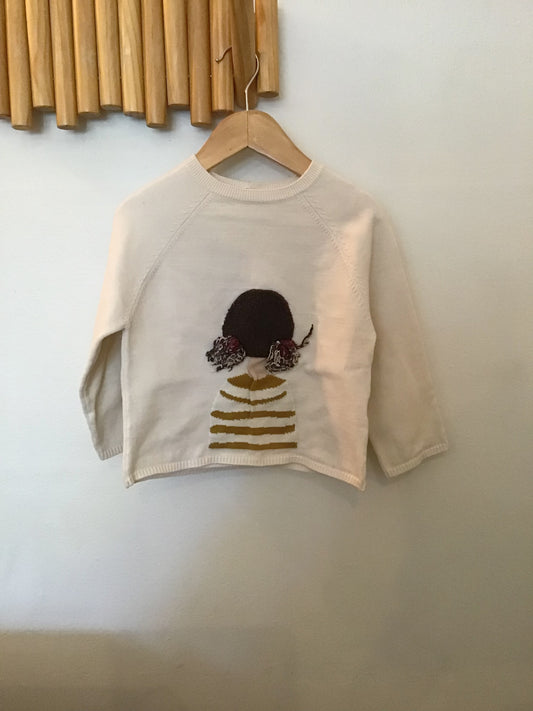 Pigtails sweater 2-3y