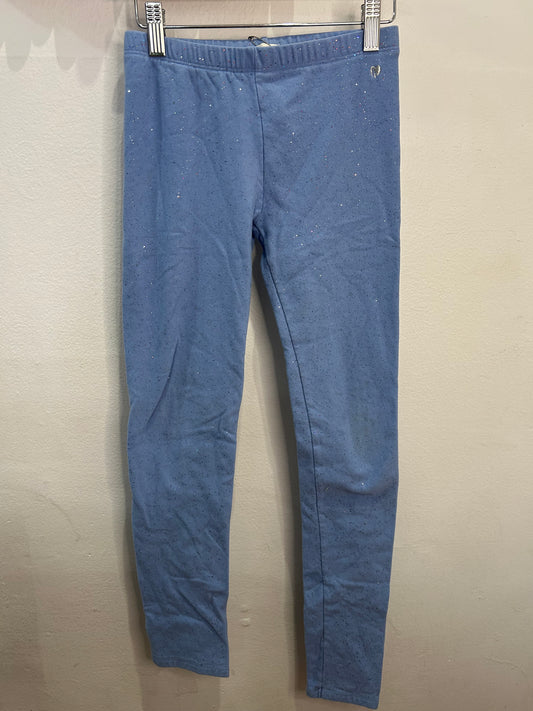 Blue sparkly leggings 12y