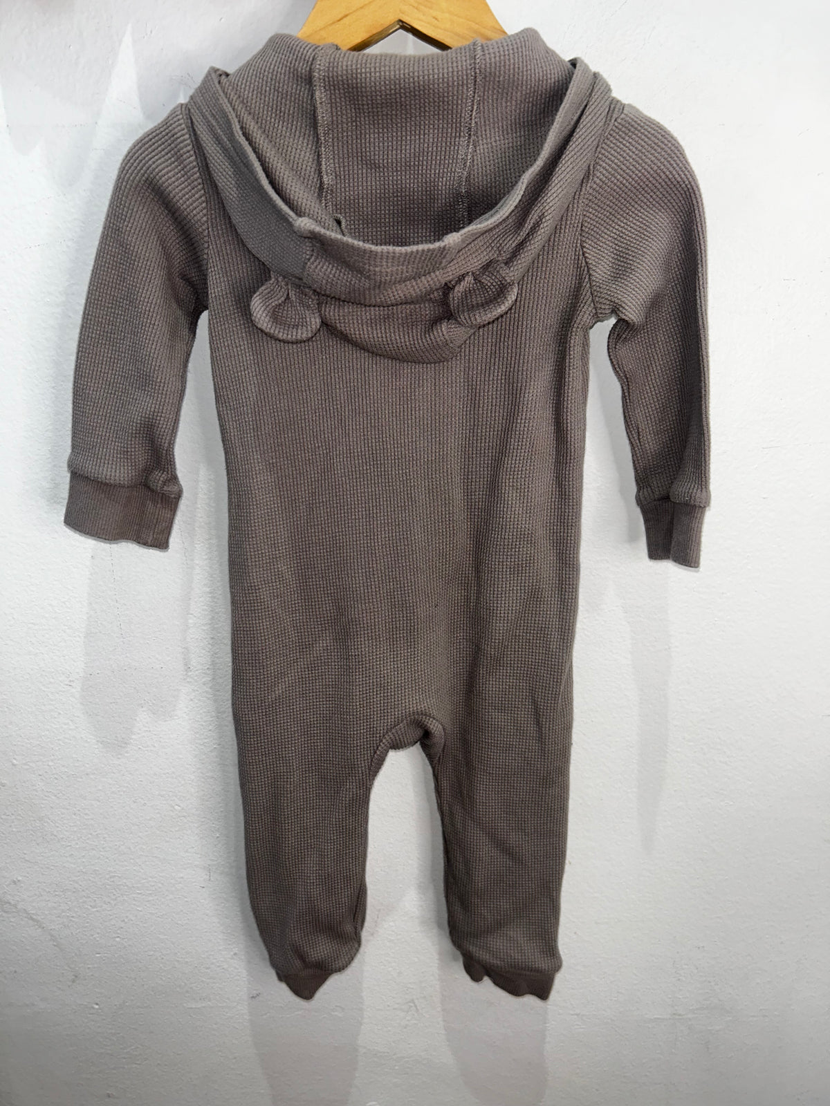 Grey waffle romper 12m