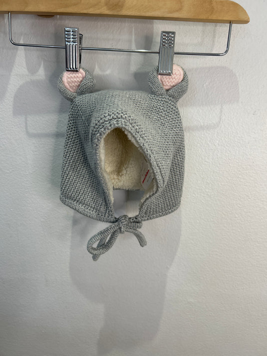 Hannah Andersson grey knit hat 1-3y