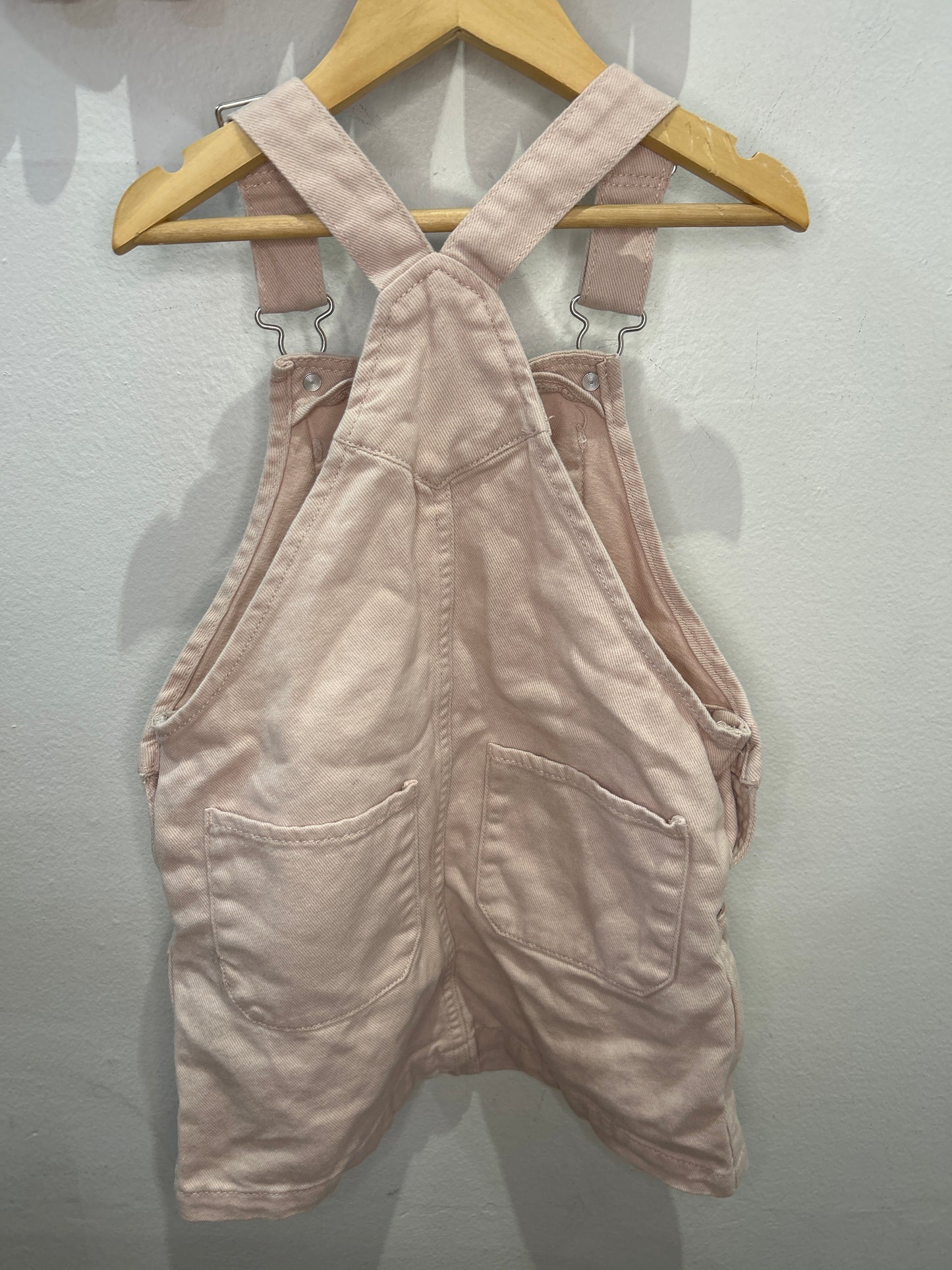 Pink denim skirt romper 5-6y