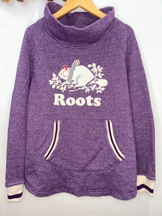 Purple Roots winter logo pullover 11-12y