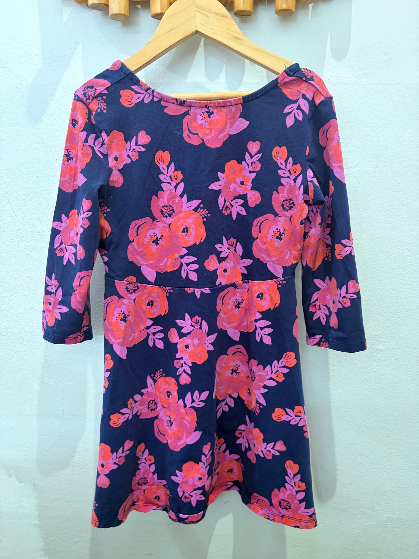 Roses longsleeve dress 7-8y