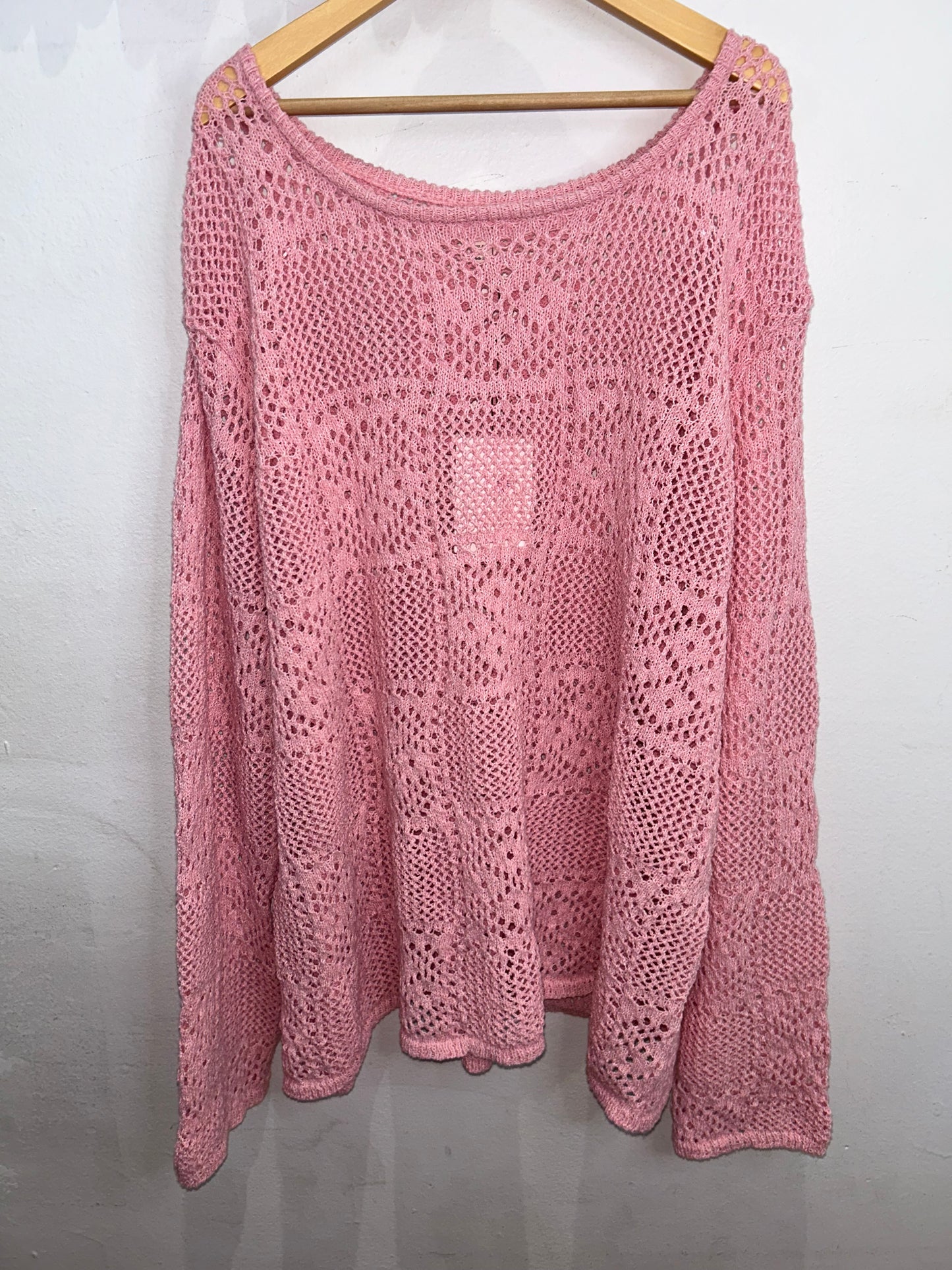 Pink knit sweater adult XL