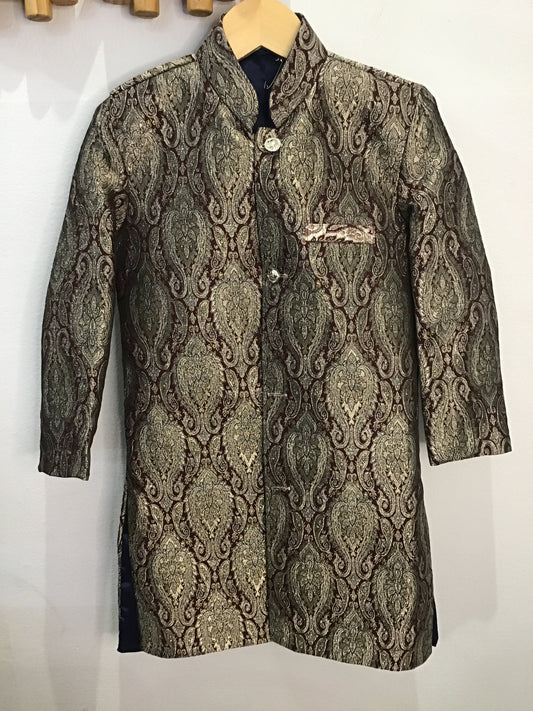 Jacquard nehru jacket 6-8y