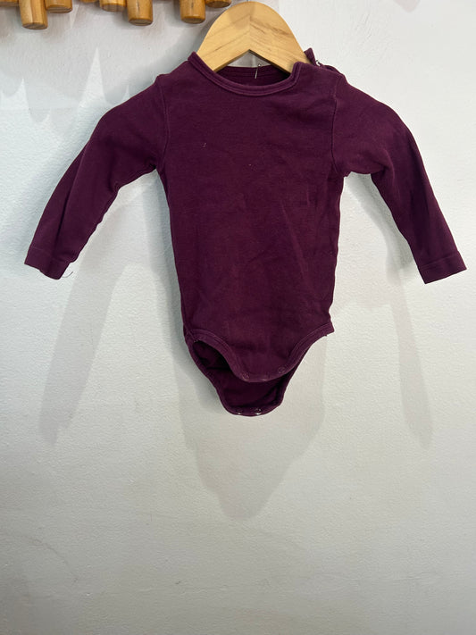 Eggplant onesie 4-6m